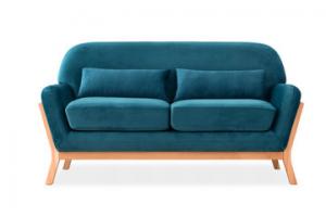 Canapé bleu en tissu
